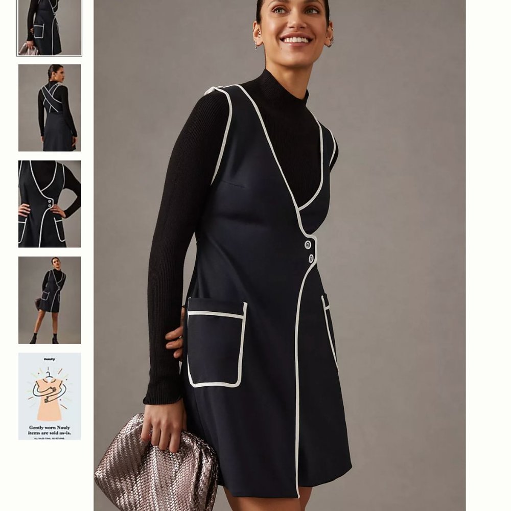 NWT Anthropologie Maeve Pinafore Wrap Dress, size Small